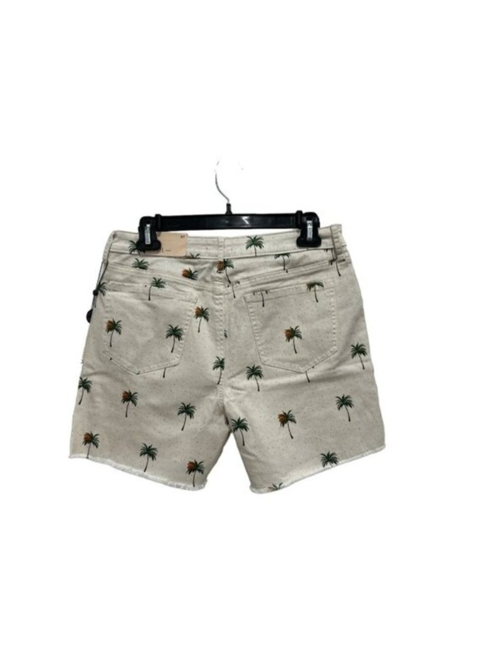 NYDJ Women's Palm Tree Print Denim Shorts With Lift Tuck Technology Size 8P Beig - Picture 4 of 12